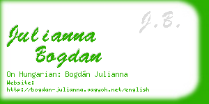 julianna bogdan business card