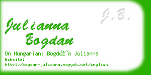 julianna bogdan business card